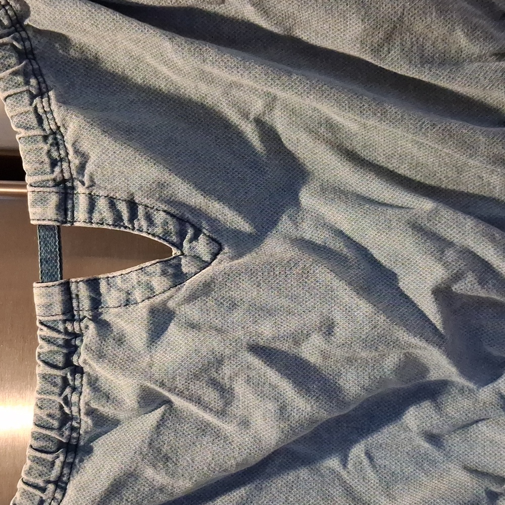 Young Threads Blue and Gray Spaghetti Strap Dress - Picture 5 of 5